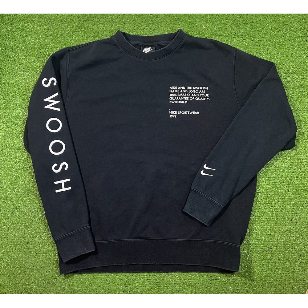 2000 Nike double swoosh sweatshirt L Retro embroidered crewneck swoosh Trademark